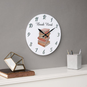 Esthetisch Elegant Boek Nerd Cadeau Minimaal Stijl Grote Klok