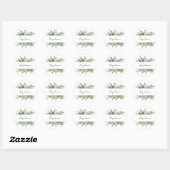 Esthetisch fris groen personaliseren naam ronde sticker (Vel)