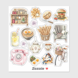 Esthetisch Geluk: Minimalistische Sticker Set