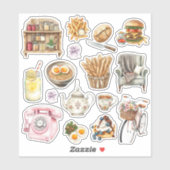 Esthetisch Genot: Minimalistische Sticker Set (Vel)