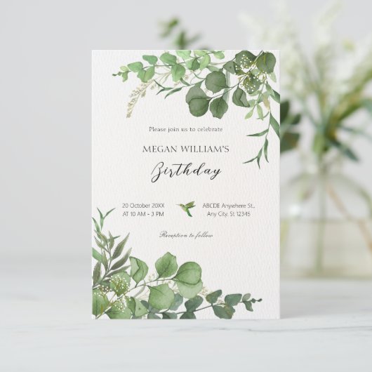 Esthetisch Groen laat planten elegant Kaart (Staand voorkant)