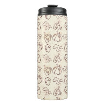 Esthetisch Herfst Doodle Patroon Thermisch Tumbler