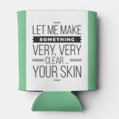 Esthetisch huidverzorgingsadviseur grappige cozie blikjeskoeler (Achterkant)