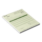 Esthetisch Invoice Sales Receipt Calligrafie Notitieblok (Schuin)