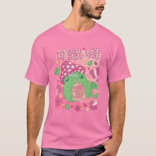 esthetisch Kawaii Cute Frog paddenstoel T-shirt