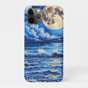 Esthetisch Maanaanbod voor de Ruimte, Blauwe Galax iPhone 11 Pro Hoesje