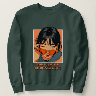 Esthetisch meisje grafische sweatshirt