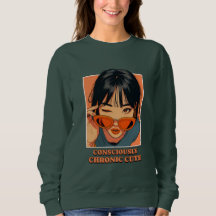 Esthetisch meisje grafische sweatshirt