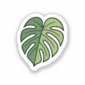 Esthetisch Monsterablad Sticker (Voorkant)