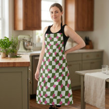 Esthetisch Olijfgroen & Roze Bloemen Schachboard S