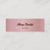 Esthetisch Roos Gold Script Kalligrafie Mini Visitekaartje (Voorkant)