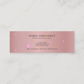 Esthetisch Roos Gold Script Kalligrafie Mini Visitekaartje (Achterkant)