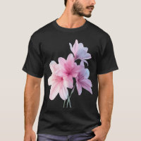 Esthetisch roze lelie bloem grafisch T-shirt.