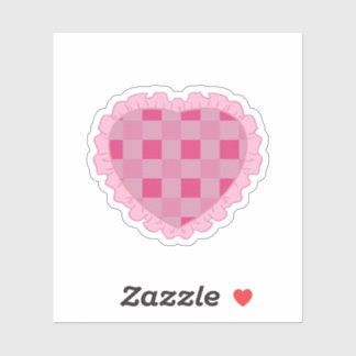 Esthetisch Roze Schachbrett Hart Sticker