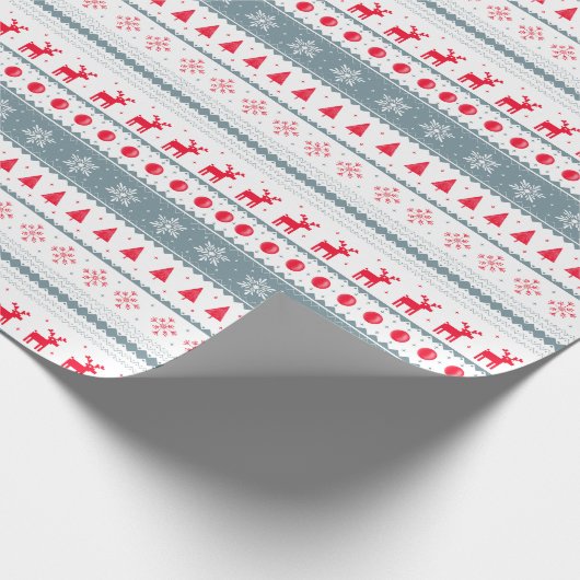 Esthetisch Scandinavisch kerstinpakpapier Cadeaupapier (Hoek)