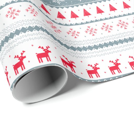 Esthetisch Scandinavisch kerstinpakpapier Cadeaupapier (Rol Hoek)