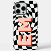 Esthetisch schaakbord Trendy Monogram Case-Mate iPhone Case (Achterkant)