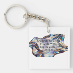 Esthetisch Schattig; Waarde In Gods Woord Christel Sleutelhanger