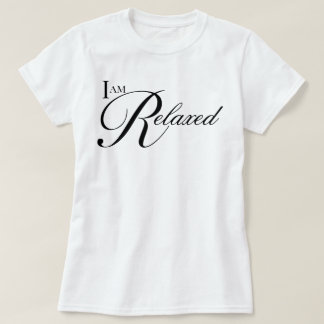 Esthetisch schrift 'Ik ben ontspannen' bevestiging T-shirt
