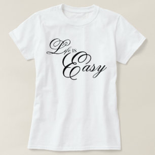 esthetisch script Leven Is Gemakkelijk koele beves T-shirt