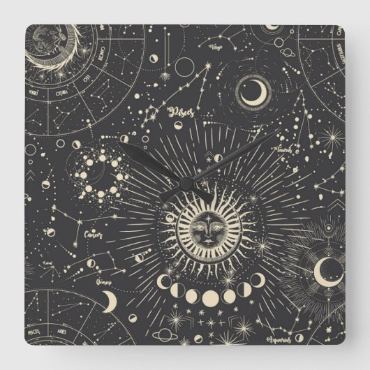 esthetisch vierkante klok (Voorkant)