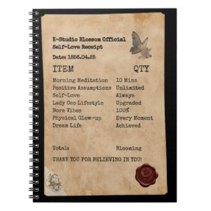 Esthetisch Zelfliefde Bon Manifestatie Dagboek Notitieboek