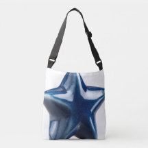 Esthetische 3D blauwe ster kunst tas