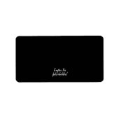 esthetische aangepaste Kaart Etiket (Voorkant)