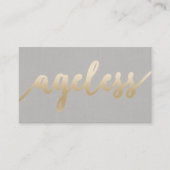 Esthetische Ageless Elegant Gold Script Visitekaartje (Voorkant)