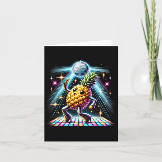 Esthetische Ananas Disco Danser Griezelige Dans Ki Kaart (Voorkant)