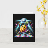 Esthetische Ananas Disco Danser Griezelige Dans Ki Kaart (Gele Bloem)