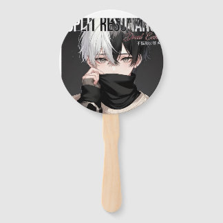 Esthetische Anime Jongen Gemaskerde Kunst - Cool F Handwaaier