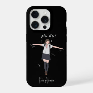 Esthetische anime uniform meisje iPhone 15 pro hoesje