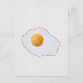 Esthetische Aquarel Gebakken Ei Minimalistische Ku Briefkaart