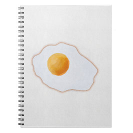 Esthetische Aquarel Gebakken Ei Minimalistische Ku Notitieboek