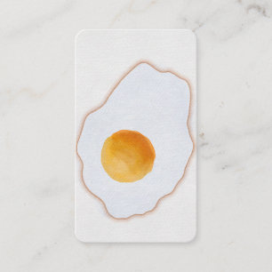 Esthetische Aquarel Gebakken Ei Minimalistische Ku Visitekaartje