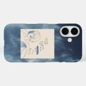 esthetische azuurblauwe telefoonhoes Case-Mate iPhone case (Achterkant (horizontaal))