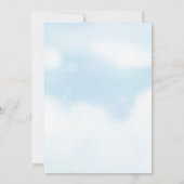 Esthetische blauwe reis trein bruiloft kaart (Achterkant)