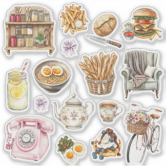 Esthetische Bliss: Minimalistische Sticker Set