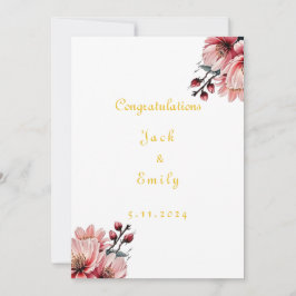 Esthetische bloem bruiloft uitnodiging