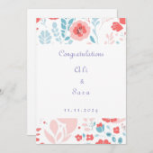 Esthetische bloem bruiloft uitnodiging (Voorkant / Achterkant)