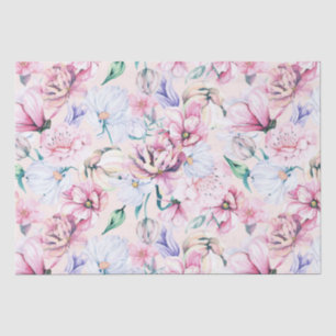 Esthetische bloemen naadloos patroon tissuepapier