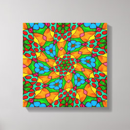 Esthetische bloemen patroon canvas afdruk