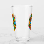 Esthetische bloemen patroon glas (Links)