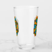 Esthetische bloemen patroon glas (Rechts)