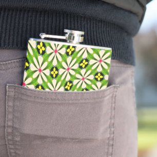 Esthetische bloemen patroon heupfles