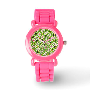 Esthetische bloemen patroon horloge