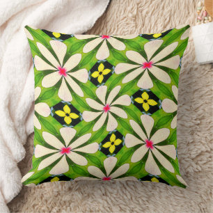 Esthetische bloemen patroon kussen