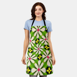 Esthetische bloemen patroon schort