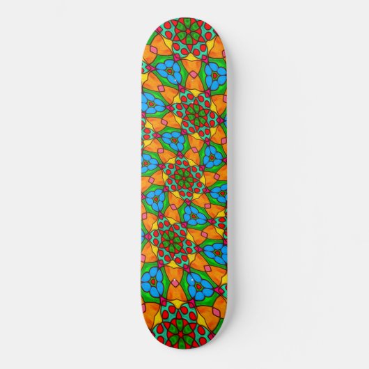Esthetische bloemen patroon skateboard (Voorkant)